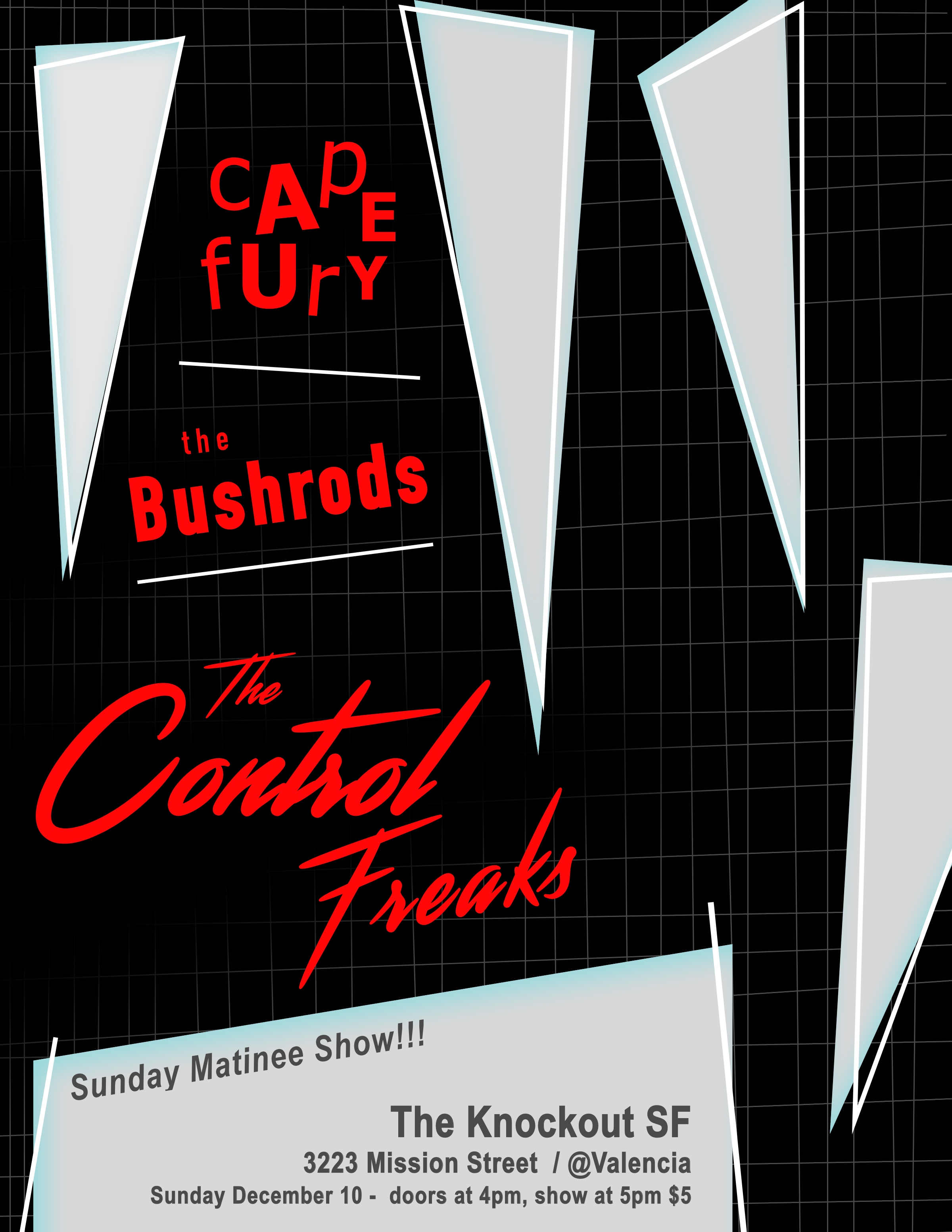 Show poster: Cape Fury at The Knockout