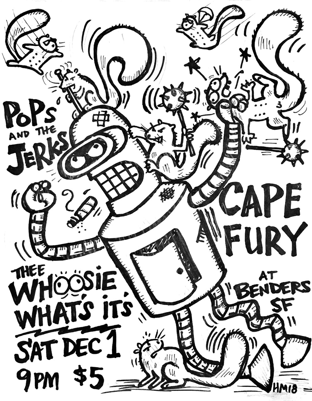 Show poster: Cape Fury at Benders